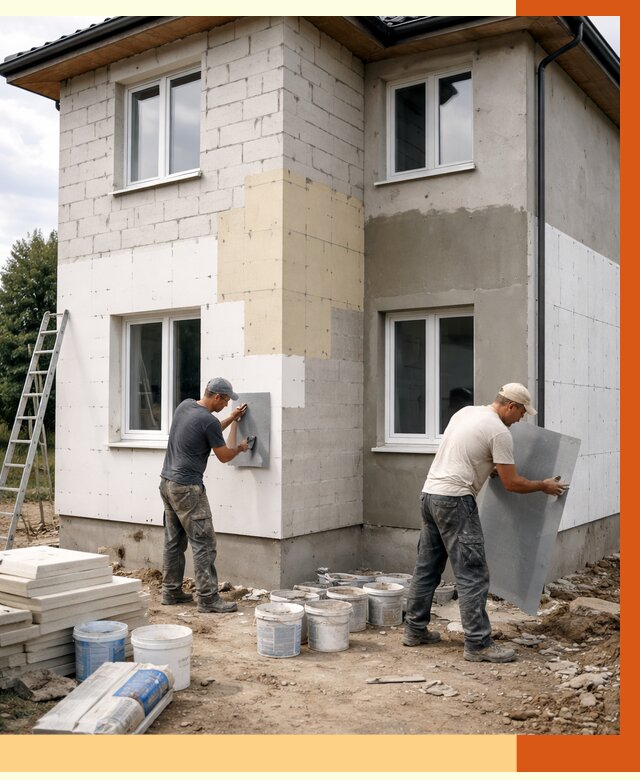 Утепление дома из газобетона в Лабинске от 4504 руб./м² — заказать у ТепломастерЛбк